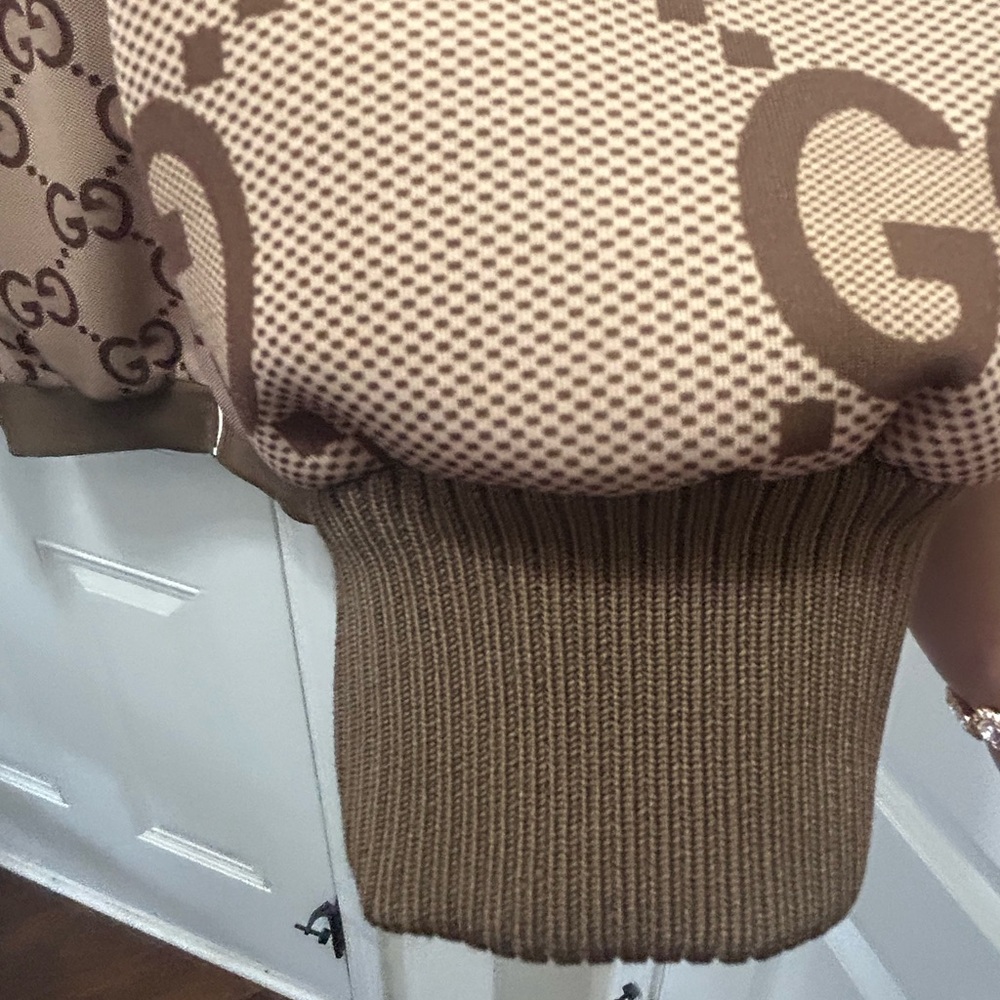Gucci Beige and Brown GG Logo Jacket Size L/40 (Unisex) - Picture 10 of 11